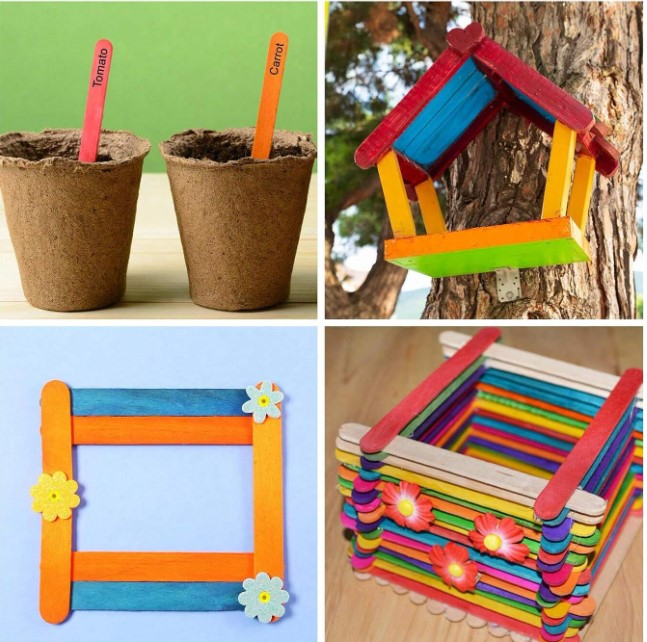 Set 100 betisoare pentru creatii, educationale, colorate, 11 cm [4]