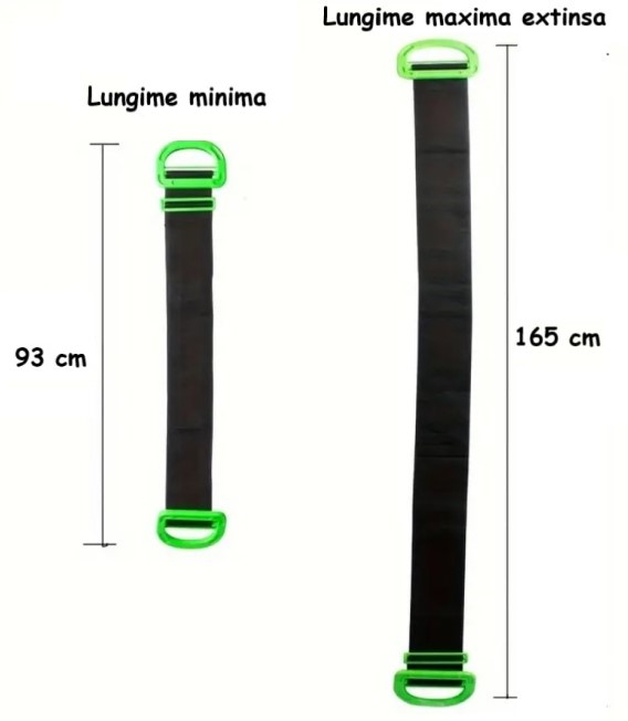 Set 2 buc curea reglabila de ridicare si mutare mobila, manere ergonomice, lungime maxima 165 cm [4]