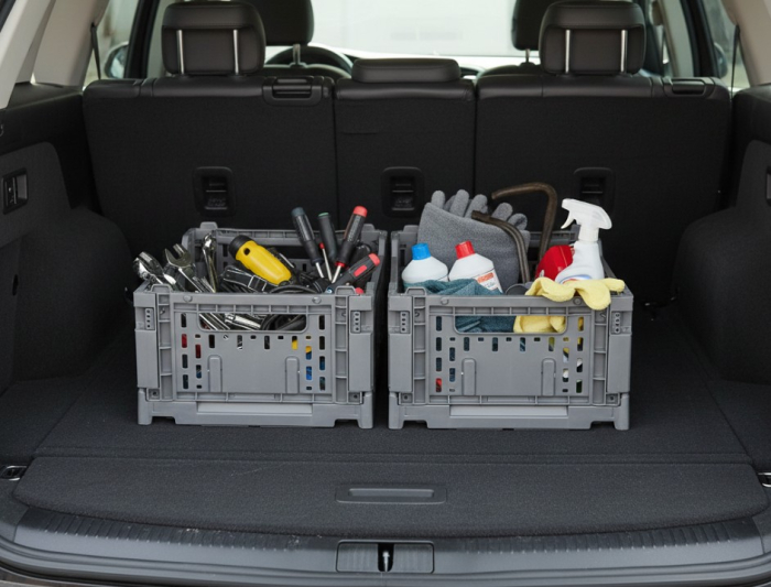 Set 2 buc lada din plastic dur, pliabila, 27x17x10 cm, 4 litri, utilizare universala [3]