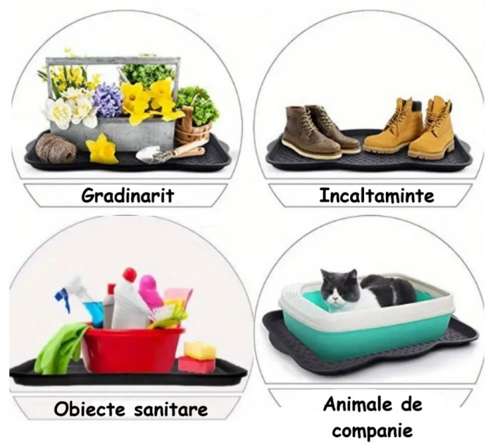 Set 2 buc tava multifunctionala, pentru incaltaminte, gradinarit, animale de companie, 46 x 35 cm [2]