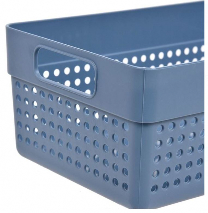 Set 2 cosuri depozitare cu manere, plastic perforat, 3.5 litri [2]