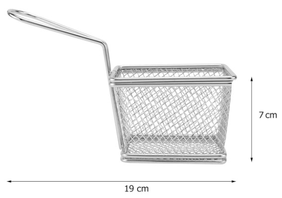 Set 2 buc cos servire cartofi prajiti sau gustari mici, inox, 19x13x7 cm [3]