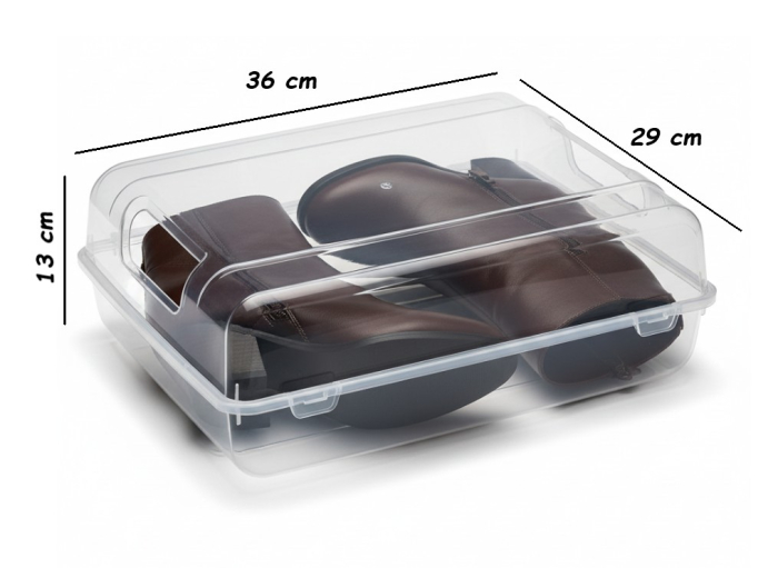 Set 2 cutii depozitare si transport pentru incaltaminte inalta, cizme, bocanci, 36x29x13 cm, transparente, cu doua guri de aerisire [3]