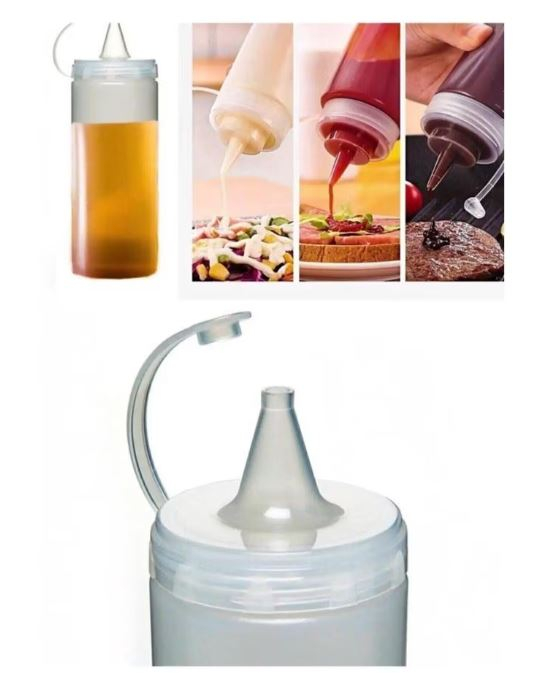Set 2 dozatoare transparente, cu capac si dop, 700 ml, 26x7 cm [2]