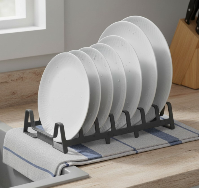 Set 2 suporturi organizatoare pentru farfurii, capace si tocatoare, 29x13x6.5 cm [4]