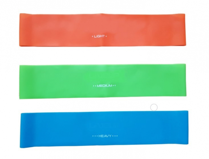 Set 3 benzi elastice, circulare, usor/mediu/greu, 25x5cm [4]