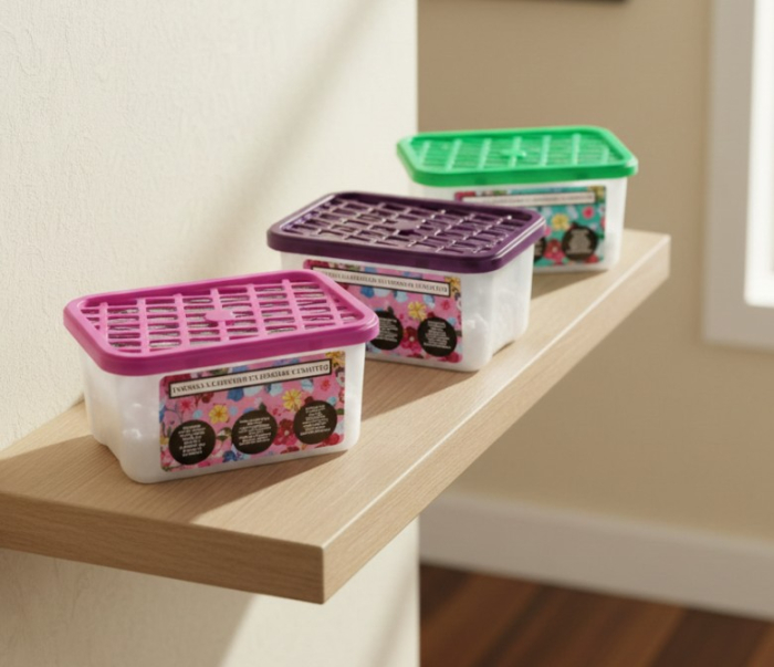 Set 3 buc dezumidificator, magnolie, orhidee si gardenie, 230 g, pentru spatii de pana la 30 m², baie, dormitor, bucatarie, hol, dressing, rulota [3]