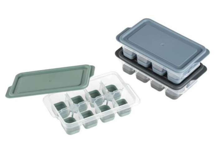 Set 3 forme de gheata, plastic/silicon, 8 cuburi/cutie, 13x7.5x3.5 cm [2]