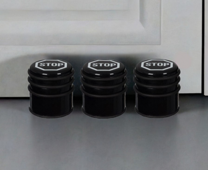 Set 3 opritoare metalice usa, 0.8 kg, baza anti alunecare, 8x7,5 cm [5]