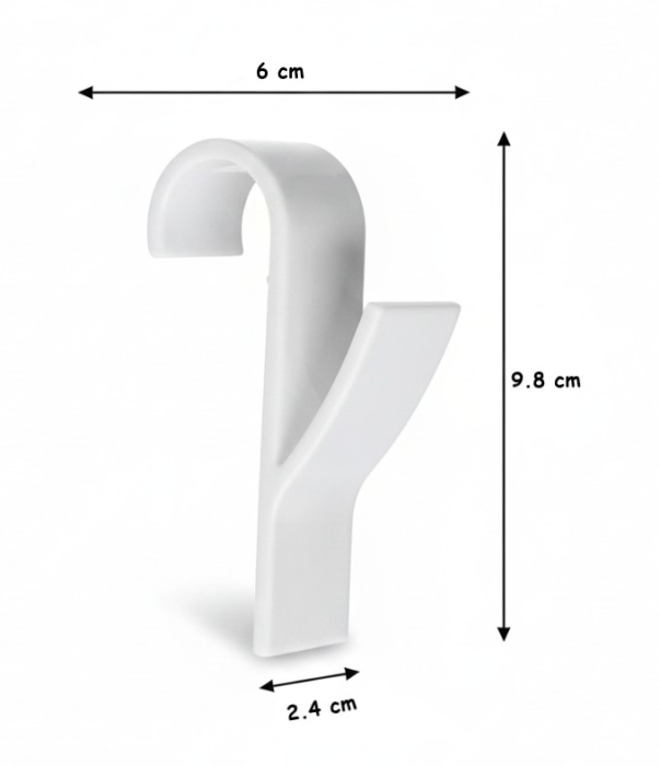 Set 4 buc carlig pentru calorifer, 9,8x2,4x6 cm [6]