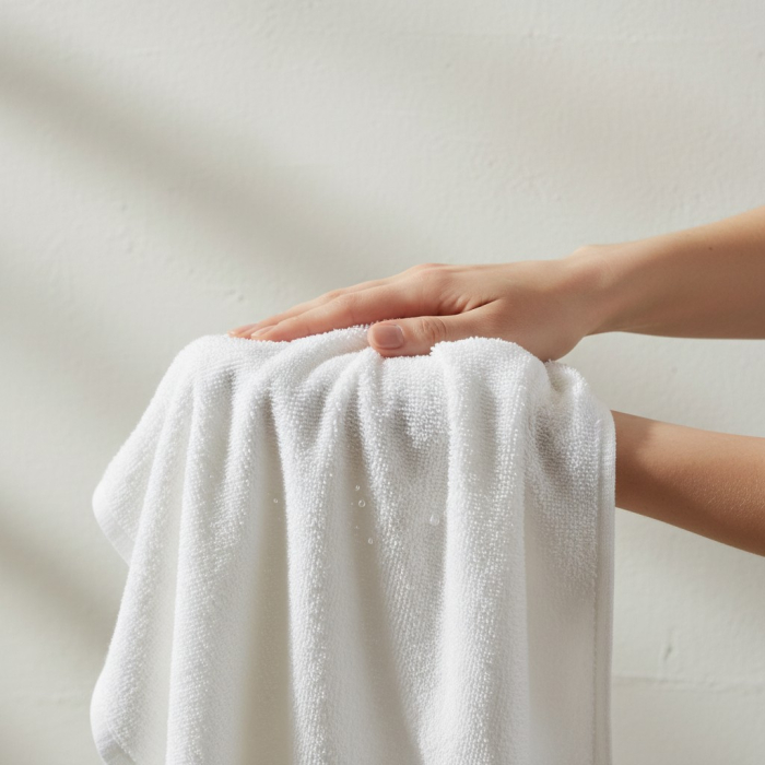 Set 4 buc prosop moale, bumbac 100%, marime medie, 70x50 cm, alb, pentru fata, maini sau par [3]