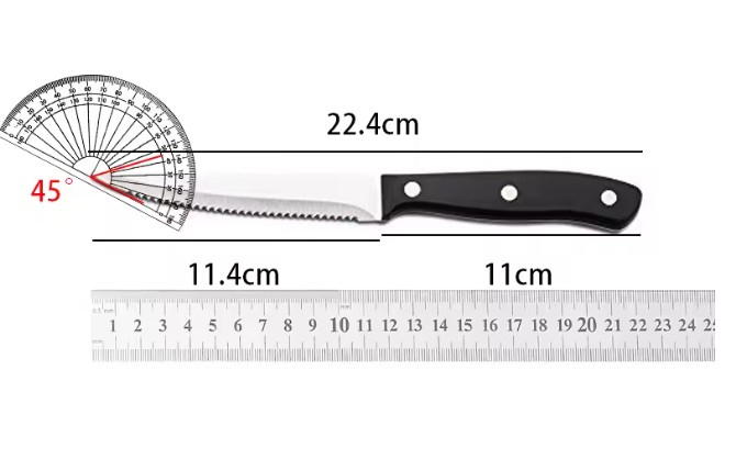 Set 4 cutite bucatarie, cu lama zimtata, otel inoxidabil, rezistente, potrivite pentru toate nevoile [3]