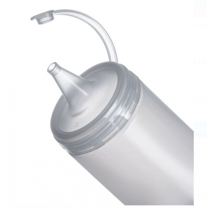 Set 4 dozatoare transparente, cu capac si dop, 400 ml, 20x6 cm [2]