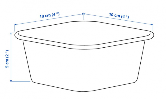 Set 4 organizatoare din plastic, 10x10x5 cm [2]