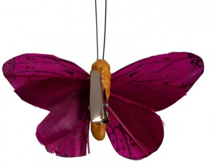 Set 5 buc fluture decorativ, pentru perdea, clema prindere inclusa [2]