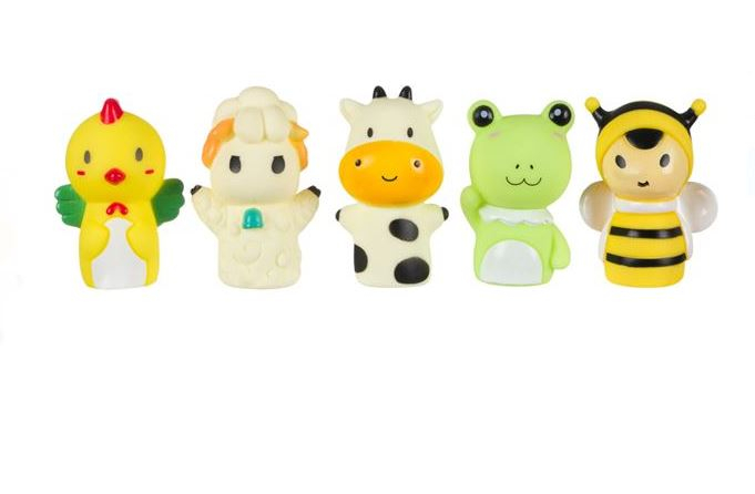 Set 5 marionete pentru degete, animale de la ferma, 3 ani + [2]