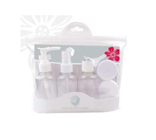 Set 5 recipiente calatorie, din plastic, transparente, cu gentuta [4]