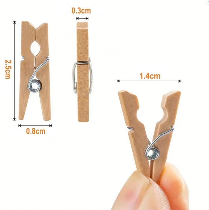 Set 50 clestisori din lemn, creatii decorative, 25 mm [5]