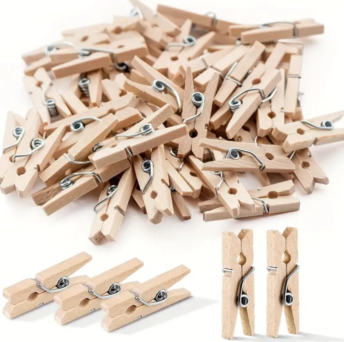 Set 50 clestisori din lemn, creatii decorative, 25 mm [2]