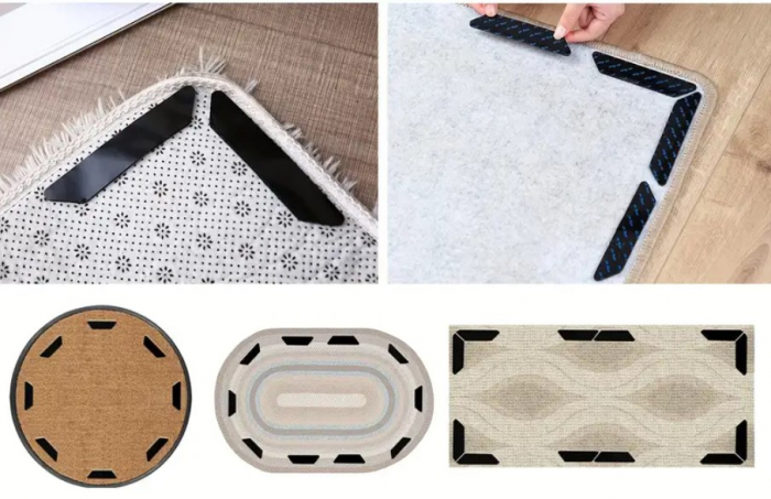 Set 8 buc autocolant antiderapant pentru fixarea covoarelor sau obiectelor de mobilier [2]
