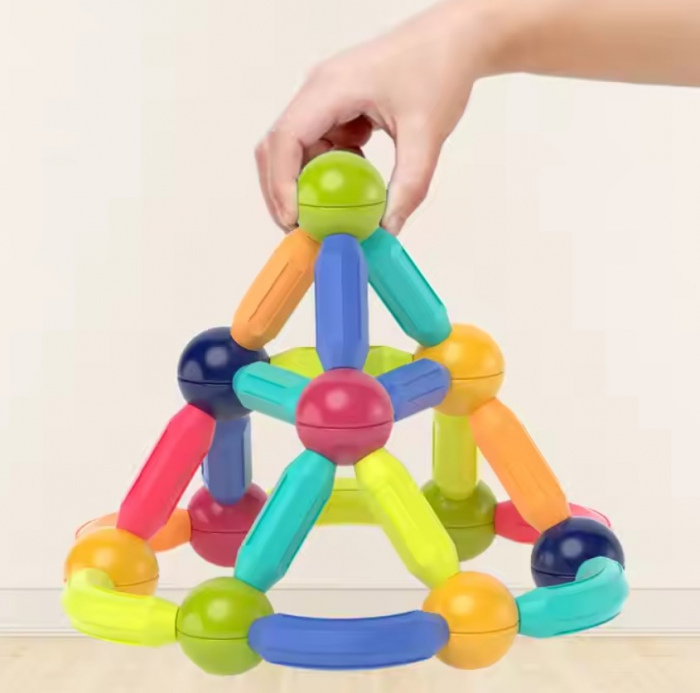 Set constructie interactiv, piese magnetice, 36 buc, 3 ani + [2]