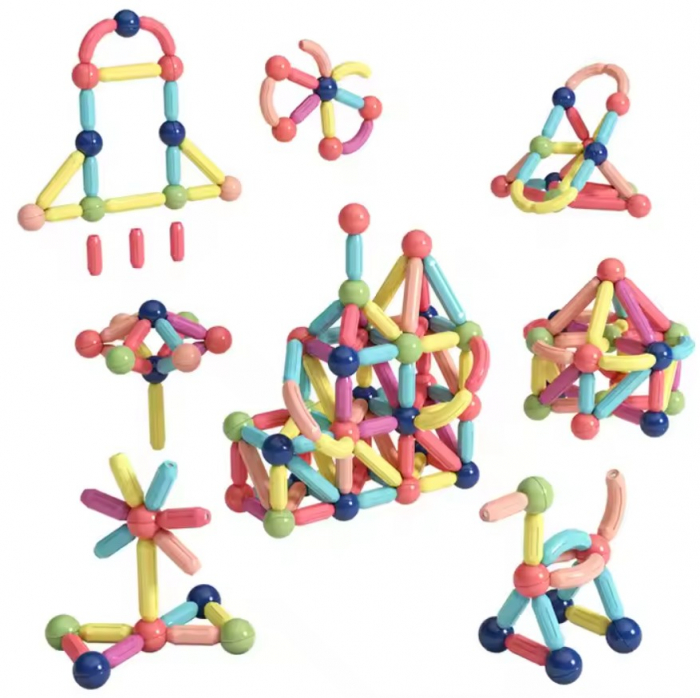 Set constructie interactiv, piese magnetice, 36 buc, 3 ani + [5]
