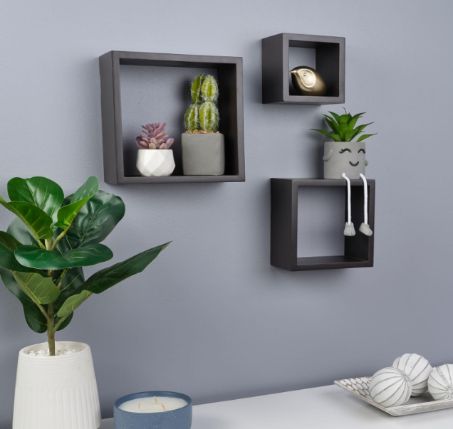 Set de 3 polite suspedate in forma de cub, wenge [2]