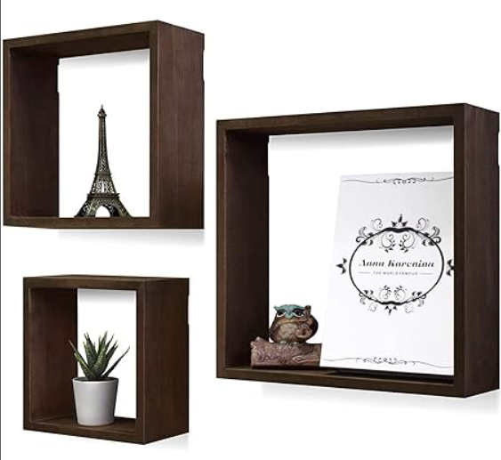 Set de 3 polite suspedate in forma de cub, wenge [4]