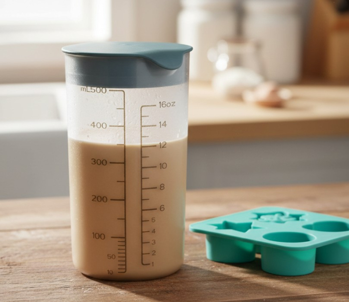 Shaker gradat cu capac,  din plastic, 500 ml, 15x9 cm [3]