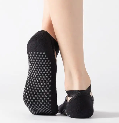 Sosete antiderapante pentru yoga, negre, marime 36-42 [2]
