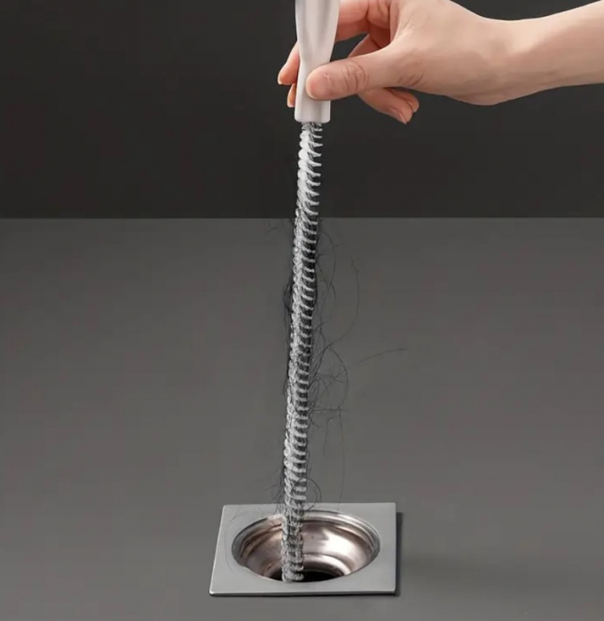 Perie metalica pentru curatarea sifoanelor de scurgere sau a tevilor, 50 cm [4]