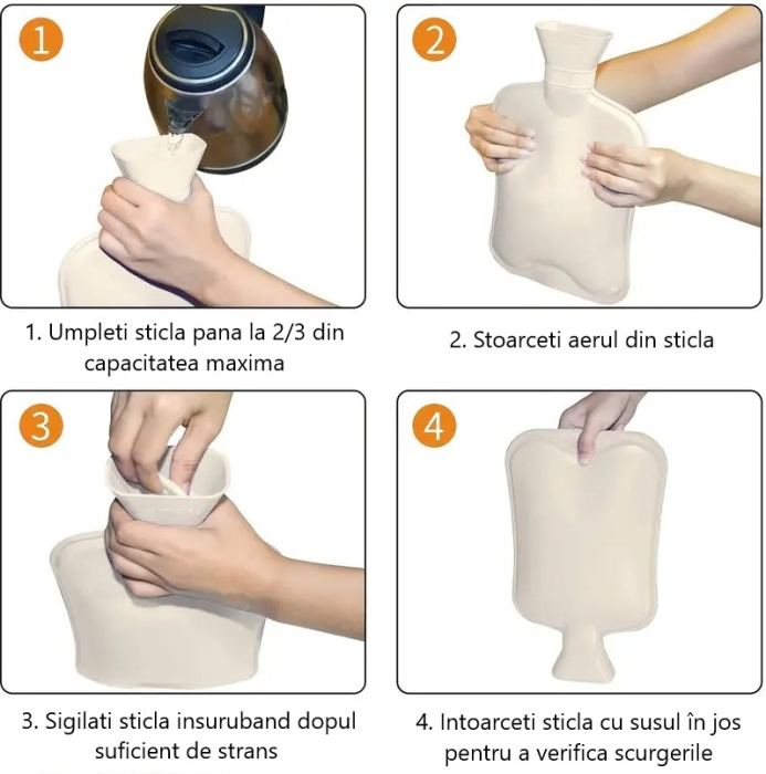 Perna pentru apa calda, din cauciuc, capacitate 1 Litru, 25x15 cm [3]