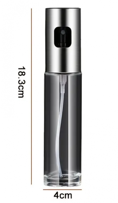 Sticla cu pulverizator pentru ulei, transparenta, cu capac metalic, 100 ml [5]