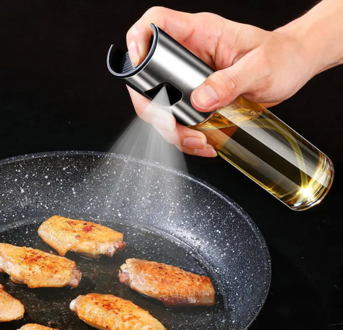 Sticla cu pulverizator pentru ulei, transparenta, cu capac metalic, 100 ml [2]