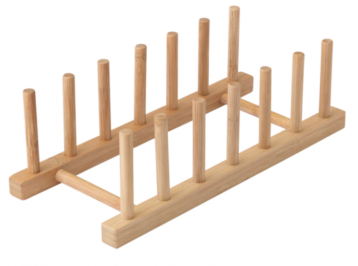 Suport din BAMBUS pentru farfurii, tocatoare sau capace, 27,5x12x8,5 cm [3]