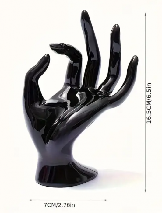 Suport organizator bijuterii, model mana neagra, 11x7x16.5 cm [3]
