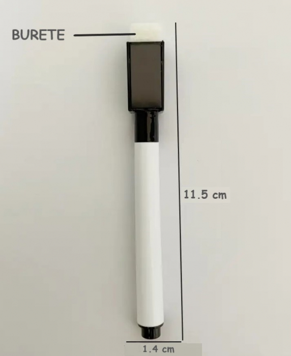 Tabla alba cu 2 suprafete de scriere, include 1 marker cu burete si 2 magneti, 35 x 25 cm [4]