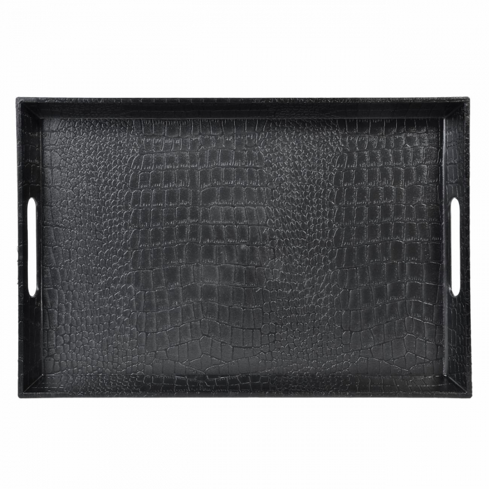 Tava de servire cu manere, neagra, 38x25 cm [2]
