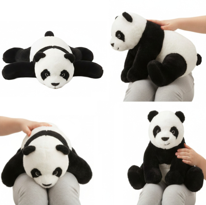 Ursulet panda de plus, moale si catifelat, 30 cm [3]