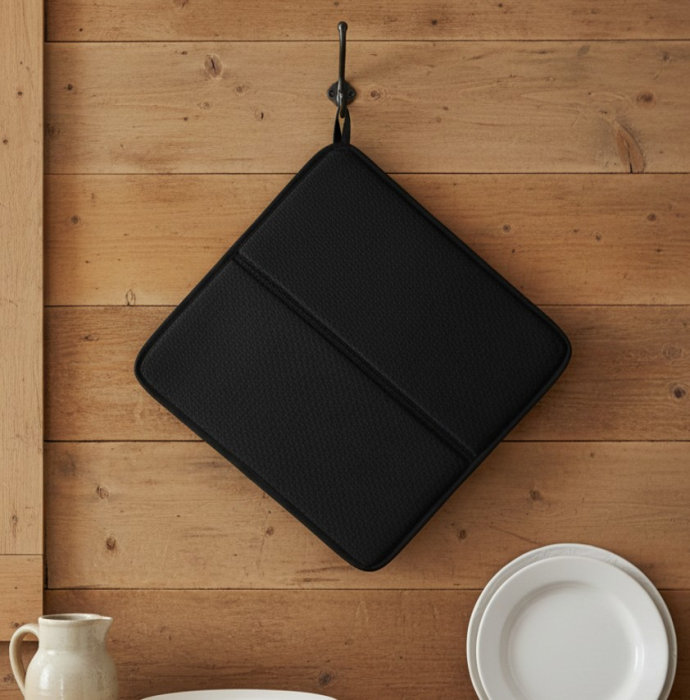 Uscator de vase din spuma poliuretanica, negru, 44x36 cm [5]