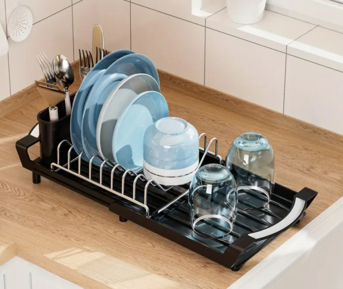 Uscator vase si tacamuri, extensibil 28-47 cm, sistem de scurgere inteligent [3]