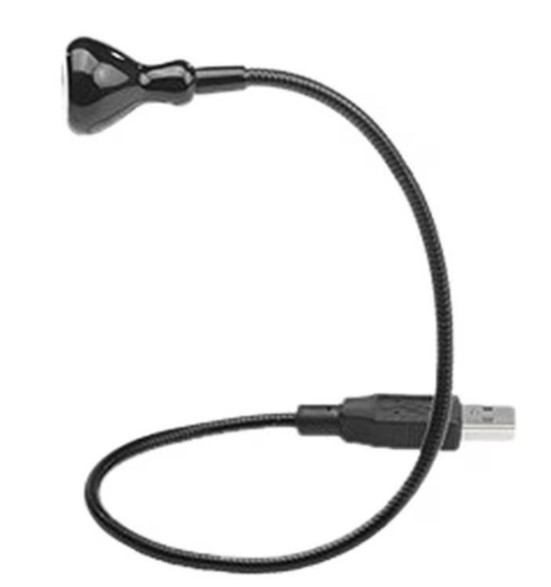 Veioza LED, cu USB, reglabila, neagra, 37 cm [2]