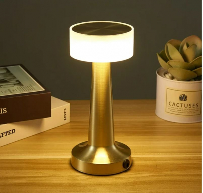Veioza metalica cu USB, 3 nivele de lumina si functie touch, 21.5cm [2]