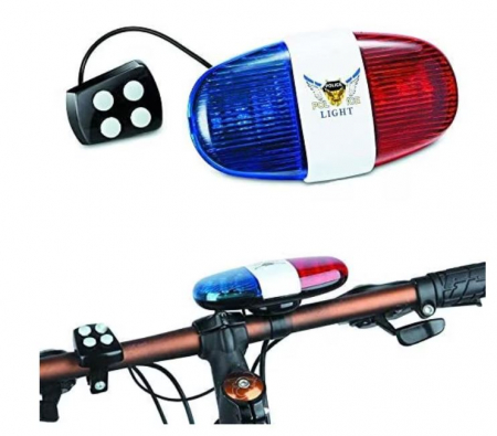 Toate produsele - Claxon pentru bicicleta, sirena girofar politie, 4 sunete