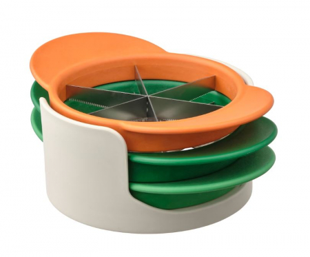 Feliator manual pentru fructe sau legume, inox/plastic, 4 piese [1]