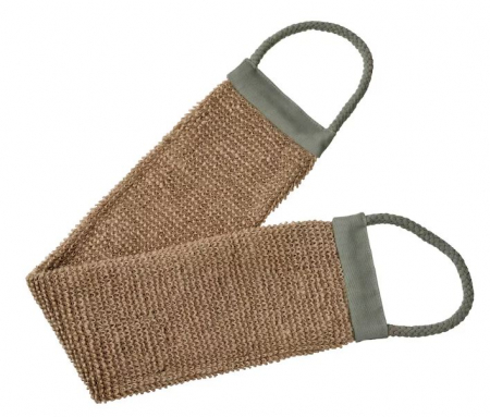 Burete de baie exfoliant, iuta si bumbac, 54x11 cm [2]