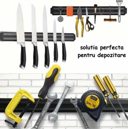 Bara magnetica pentru cutite, scule sau instrumente bricolaj, prindere in 2 suruburi, lungime 33 cm [2]