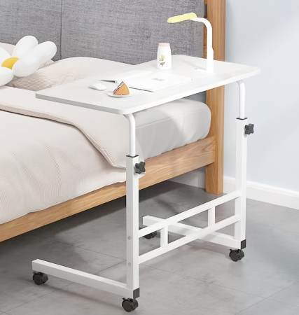 Mobilier mic - Birou portabil, metalic, inaltime reglabila 63-75 cm, suprafata MDF 60x40 cm