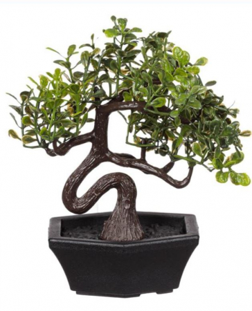 Flori artificiale si decoratiuni - Bonsai decorativ in ghiveci, 11cm