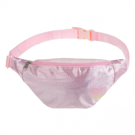 Rucsacuri, curele si accesorii - Borseta pentru copii cu sclipici, roz, 22x5x10cm